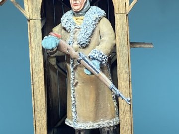 German Army. Sentry with Cape for Guard in Winter